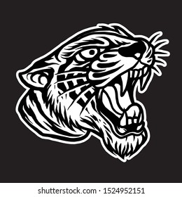 TIGER OLD SHCOOL DESIGN VECTOR