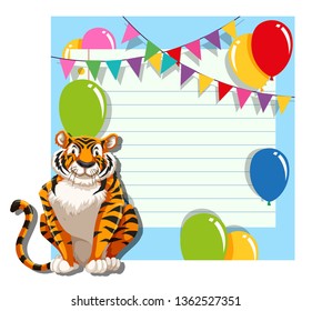 Tiger auf Tiger-Schablonengrafik