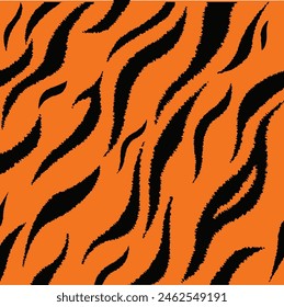 Tiger Orange Skin stripe black jungle safari texture Animal skin