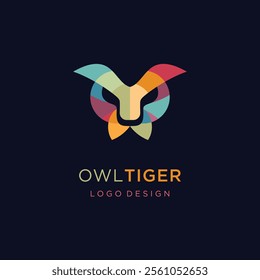 Tiger and owl head logo design inspiration vector eps 10