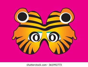 Tiger party mask face