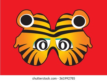 Tiger party mask face
