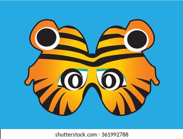 Tiger party mask face