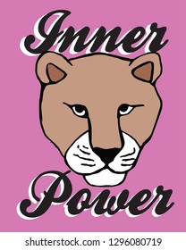 tiger patch design. empowerment slogan design.