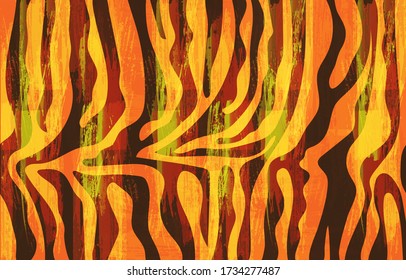 ARTE DE PATRÓN DE TIGRE, patrón de rayas. Impresión animal.