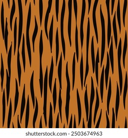Tiger Pattern background vector, orange-black