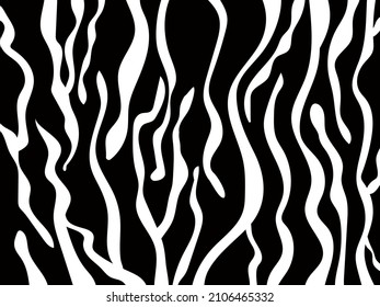 Tiger pattern with black and orange stripes. Animal print background for your design