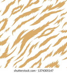 Tiger Pattern Design Funny Drawing Seamless Pattern