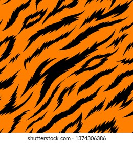 Tiger pattern design funny drawing seamless pattern