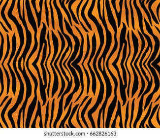 Tiger pattern, print, stripes, skin, texture, design, decor, illustration, wallpaper, background, seamless, vector, isolated