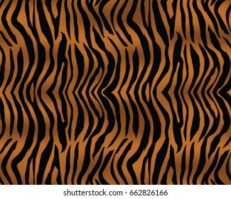 Tiger pattern, print, stripes, skin, texture, design, decor, illustration, wallpaper, background, seamless, vector, isolated