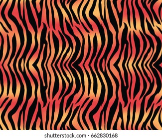 Tiger pattern, print, stripes, skin, texture, design, decor, illustration, wallpaper, background, seamless, vector, isolated