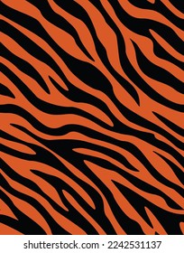 
tiger pattern seamless animal print, orange background black stripes, textile design