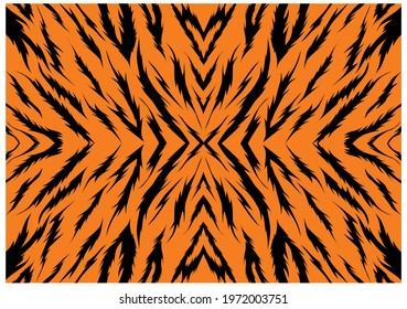 Tiger pattern skin print vector illustration