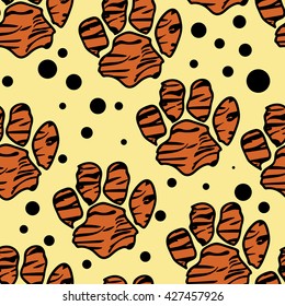 tiger paw nature pattern