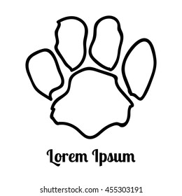 tiger paw. print. trail. 