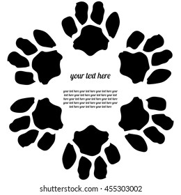 tiger paw. print. trail. in a circle