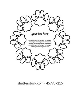 tiger paw. trail. print. in a circle