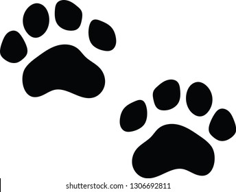 Ink Dogs Paw Illustration Cats Paw Stock Vector (Royalty Free ...