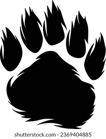 tiger paw vector illustration for tattoo and sticker