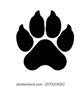 Tiger paws silhouette vector icon sign symbol illustration design.
