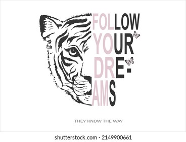 tiger pink fashion daisies positive quote flower design margarita mariposa stationery,mug,t shirt,phone case fashion slogan style spring summer sticker and etc 