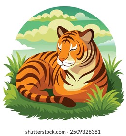 Tiger Pose Collection - Multiple Tiger Poses Vector Illustration