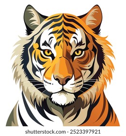 Tigre posa en diferentes Sentimientos - Diseño gráfico imprimible para los amantes de la vida silvestre y el arte animal