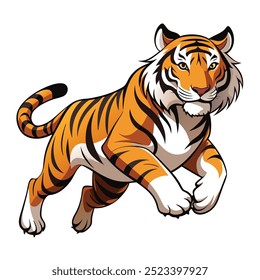 Tiger Poses in Different Moods - Printable Graphic Design for Wildlife and Animal Art Lovers