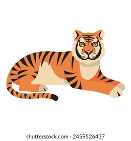 tiger predator design isolated design