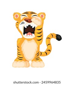 tiger predator design isolated design