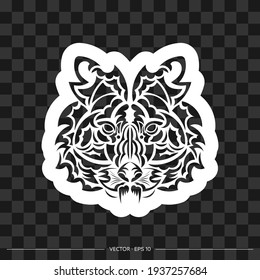 Tiger print in boho style. Good for clothes. Vector 