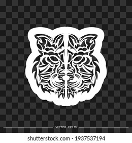 Tiger print in boho style. Good for clothes. Handmade. Vector illustration.