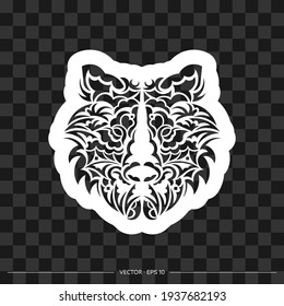 Impresión de tigres al estilo boho. Bien por la ropa. Ilustración vectorial.