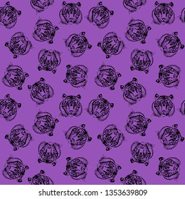Tiger Print for fashion, home, stationary, wallart, anything fun and cool. Seamless vector pattern