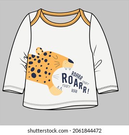 TIGER PRINT GRAPHIC KNIT TOP FOR TODDLER AND BABY BOYS