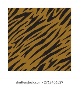 Tiger print pattern with black stripes on orange background for textile and wallpaper design