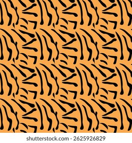 Patrón sin fisuras de la impresión del tigre Patrón Abstractas de la piel animal
