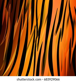 Tiger print. Vector illustration.