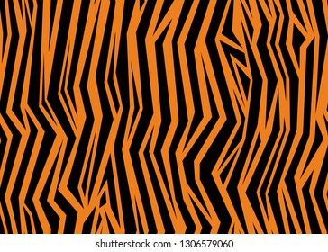 tiger print vector. seamless pattern.