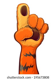 Tiger Raise Hand