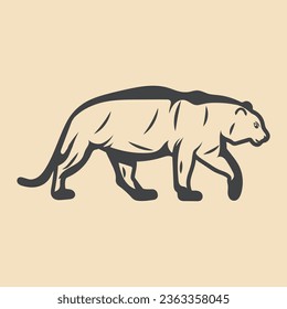 Tiger Retro vector Stock Illustration