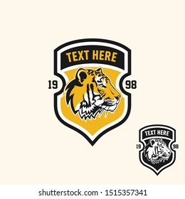 Tiger retro vintage patch badge style template