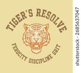 TIGER ROARING T-SHIRT VECTOR ILLUSTRATION