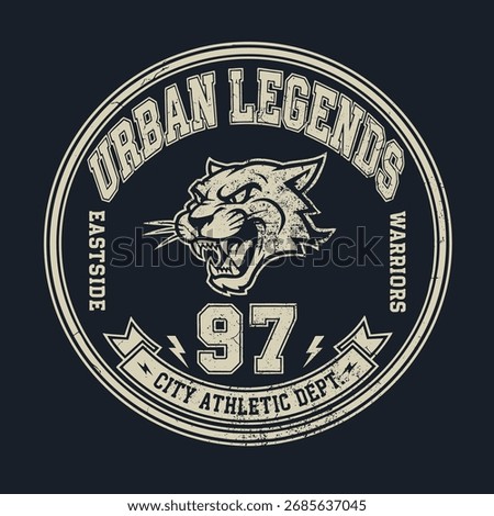 TIGER ROARING T-SHIRT VECTOR ILLUSTRATION