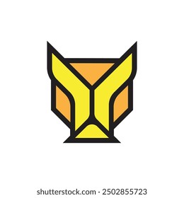 tiger robot head logo vector