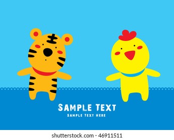 tiger and rooster