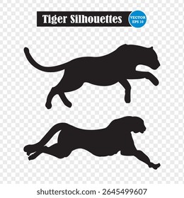 Tiger running vector illustration. Tiger Head Logo. wildlife and fauna dwellers. Vector illustration. Eps 10