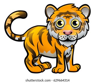 A tiger safari animals cartoon character