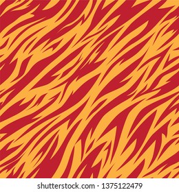 
Tiger seamless pattern. animal print. Vector.